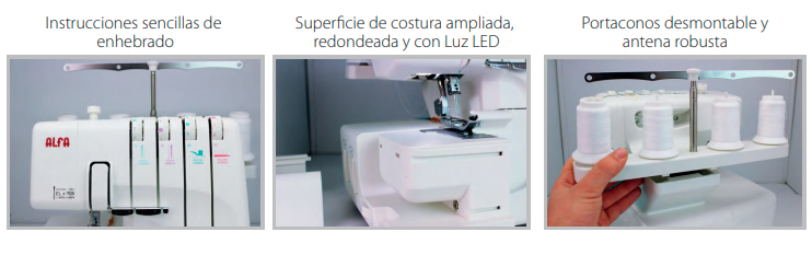 Caraterísticas Remalladora Alfa 8707 plus